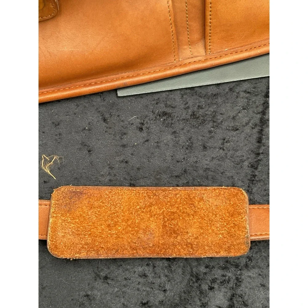 VINTAGE BRITISH TAN COACH LEATHER LAPTOP BRIEFCASE MESSENGER BAG